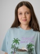 mini: Dziewczęcy t-shirt z nadrukiem 4F 4FJRSS26TTSHF3981 - niebieski (3)