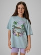 mini: Dziewczęcy t-shirt z nadrukiem 4F 4FJRSS26TTSHF3981 - niebieski (1)