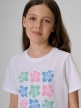 mini: Dziewczęcy t-shirt z nadrukiem 4F 4FJRSS26TTSHF3982 - biały (3)