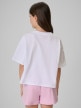 mini: Dziewczęcy crop top z nadrukiem 4F 4FJRSS26TTSHF3983 - biały (4)
