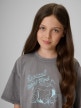 mini: Dziewczęcy crop top z nadrukiem 4F 4FJRSS26TTSHF3983 - szary (3)