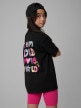 mini: Dziewczęcy t-shirt z nadrukiem 4F 4FJRSS26TTSHF4137 - czarny (6)