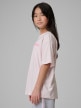 mini: Dziewczęcy t-shirt z nadrukiem 4F 4FJRSS26TTSHF4137 - różowy (3)