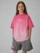  4F JUNIOR Dziewczęcy tshirt z nadrukiem 4F 4FJRSS26TTSHF4186  różowy Różowy