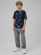 mini: Chłopięcy t-shirt z nadrukiem 4F 4FJRSS26TTSHM3466 - granatowy (5)