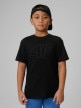  4F JUNIOR Chłopięcy tshirt z nadrukiem 4F 4FJRSS26TTSHM3599  czarny Czarny