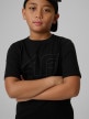 mini: Chłopięcy t-shirt z nadrukiem 4F 4FJRSS26TTSHM3599 - czarny (3)