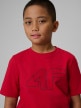 mini: Chłopięcy t-shirt z nadrukiem 4F 4FJRSS26TTSHM3599 - czerwony (3)