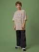 mini: Chłopięcy t-shirt z nadrukiem 4F 4FJRSS26TTSHM3697 - beżowy (5)