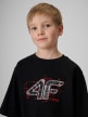 mini: Chłopięcy t-shirt z nadrukiem 4F 4FJRSS26TTSHM3857 - czarny (3)