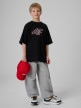 mini: Chłopięcy t-shirt z nadrukiem 4F 4FJRSS26TTSHM3857 - czarny (2)