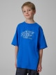  4F JUNIOR Chłopięcy tshirt z nadrukiem 4F 4FJRSS26TTSHM3857  niebieski Niebieski
