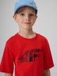 mini: Chłopięcy t-shirt z nadrukiem 4F 4FJRSS26TTSHM3864 - czerwony (3)