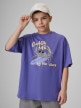 mini: Chłopięcy t-shirt z nadrukiem 4F 4FJRSS26TTSHM3903 - fioletowy (1)