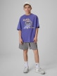 mini: Chłopięcy t-shirt z nadrukiem 4F 4FJRSS26TTSHM3903 - fioletowy (2)