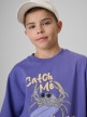 mini: Chłopięcy t-shirt z nadrukiem 4F 4FJRSS26TTSHM3903 - fioletowy (3)