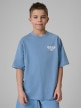  4F JUNIOR Chłopięcy tshirt z nadrukiem 4F 4FJRSS26TTSHM3906  niebieski Niebieski