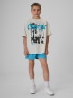 mini: Chłopięcy t-shirt z nadrukiem 4F 4FJRSS26TTSHM4167 - szary (2)