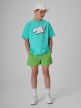 mini: Chłopięcy t-shirt z nadrukiem 4F 4FJRSS26TTSHM4174 - miętowy (2)