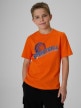  4F JUNIOR Chłopięcy tshirt z nadrukiem 4F 4FJRSS26TTSHM4278  pomarańczowy Pomarańczowy