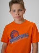 mini: Chłopięcy t-shirt z nadrukiem 4F 4FJRSS26TTSHM4278 - pomarańczowy (3)