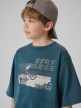 mini: Chłopięcy t-shirt z nadrukiem 4F 4FJRSS26TTSHM4279 - turkusowy (3)