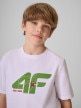 mini: Chłopięcy t-shirt z nadrukiem 4F 4FJRSS26TTSHM4280 - biały (3)
