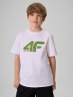 mini: Chłopięcy t-shirt z nadrukiem 4F 4FJRSS26TTSHM4280 - biały (1)