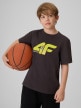  4F JUNIOR Chłopięcy tshirt z nadrukiem 4F 4FJRSS26TTSHM4280  szary Szary