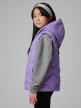 mini: Dziewczęcy bezrękawnik z kapturem 4F 4FJRSS26TVJAF355 - fioletowy (3)