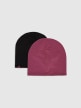  4F JUNIOR Dziecięca czapka beanie dwustronna 4F 4FJWAW25ACAPU603  różowa Różowy