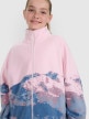 mini: Dziewczęcy polar oversize rozpinany 4F 4FJWAW25TFLEF344 - multikolor (4)