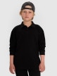  4F JUNIOR Chłopięcy longsleeve polo 4F 4FJWAW25TLONM483  czarny Czarny