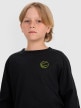 mini: Chłopięcy longsleeve z nadrukiem 4F 4FJWAW25TLONM484 - czarny (3)
