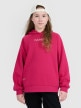 mini: Dziewczęca bluza nierozpinana z kapturem 4F 4FJWAW25TSWSF1934 - różowa (1)