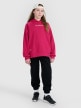 mini: Dziewczęca bluza nierozpinana z kapturem 4F 4FJWAW25TSWSF1934 - różowa (2)