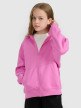  4F JUNIOR Dziewczęca bluza rozpinana z kapturem 4F 4FJWAW25TSWSF1941  różowa Różowy