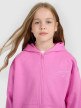 mini: Dziewczęca bluza rozpinana z kapturem 4F 4FJWAW25TSWSF1941 - różowa (4)