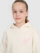 mini: Dziewczęca bluza nierozpinana z kapturem 4F 4FJWAW25TSWSF2147 - biała (4)