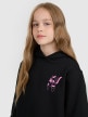 mini: Dziewczęca bluza nierozpinana z kapturem 4F 4FJWAW25TSWSF2147 - czarna (4)