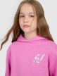 mini: Dziewczęca bluza nierozpinana z kapturem 4F 4FJWAW25TSWSF2147 - różowa (4)