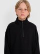 mini: Chłopięca bluza ze stójką bez kaptura 4F 4FJWAW25TSWSM1956 - czarna (4)