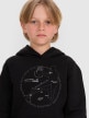 mini: Chłopięca bluza nierozpinana z kapturem 4F 4FJWAW25TSWSM1958 - czarna (4)