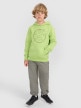 mini: Chłopięca bluza nierozpinana z kapturem 4F 4FJWAW25TSWSM1958 - zielona (2)