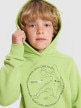 mini: Chłopięca bluza nierozpinana z kapturem 4F 4FJWAW25TSWSM1958 - zielona (3)