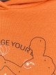 mini: Chłopięca bluza nierozpinana z kapturem 4F 4FJWAW25TSWSM1958 - cpomarańczowa (6)