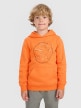 mini: Chłopięca bluza nierozpinana z kapturem 4F 4FJWAW25TSWSM1958 - cpomarańczowa (1)