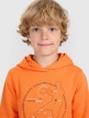 mini: Chłopięca bluza nierozpinana z kapturem 4F 4FJWAW25TSWSM1958 - cpomarańczowa (3)