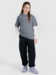 mini: Dziewczęcy t-shirt z nadrukiem oversize 4F 4FJWAW25TTSHF2387 - szary (2)