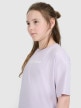 mini: Dziewczęcy t-shirt z nadrukiem oversize 4F 4FJWAW25TTSHF2387 - fioletowy (3)